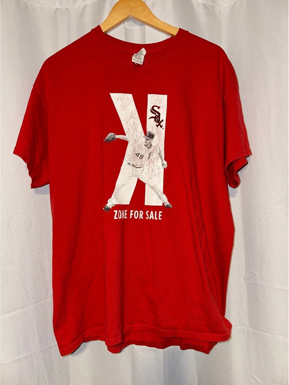Chicago White Sox Vintage Red XL T-Shirt Zone For Sale Pitch